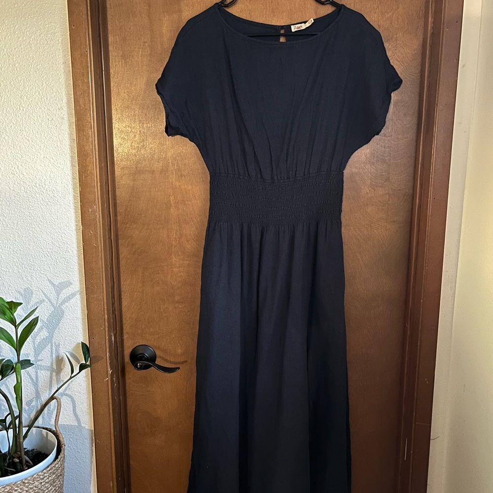 Faherty Navy Coast to Coast Midi dress